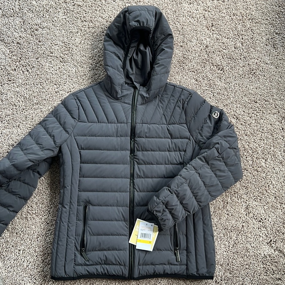 Michael Michael kors gun metal down jacket. Never worn with tags.